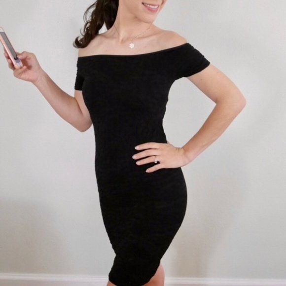 FREE PEOPLE INTIMATELY Black Stretch Bodycon Dress - Picture 1 of 6